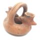 Brutalist terracotta candlestick
