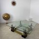 Old brass and gilded bronze table horses design from the 70s vintage Horses