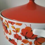 Vintage Wunsiedel Bavaria soup tureen – 70s orange pop flowers