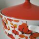 Vintage soup tureen Wunsiedel Bavaria – orange pop flowers 70s
