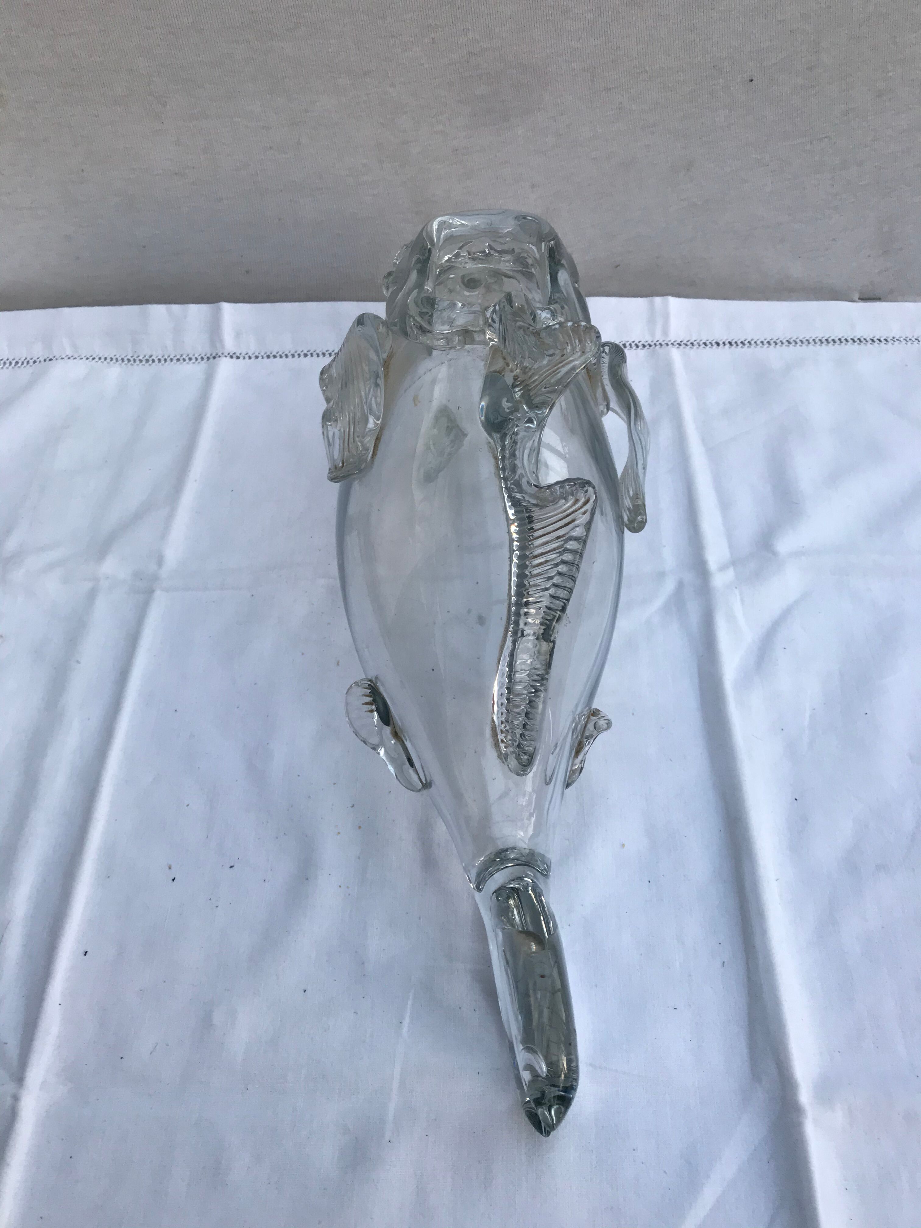 Ancient vase shape fish glass