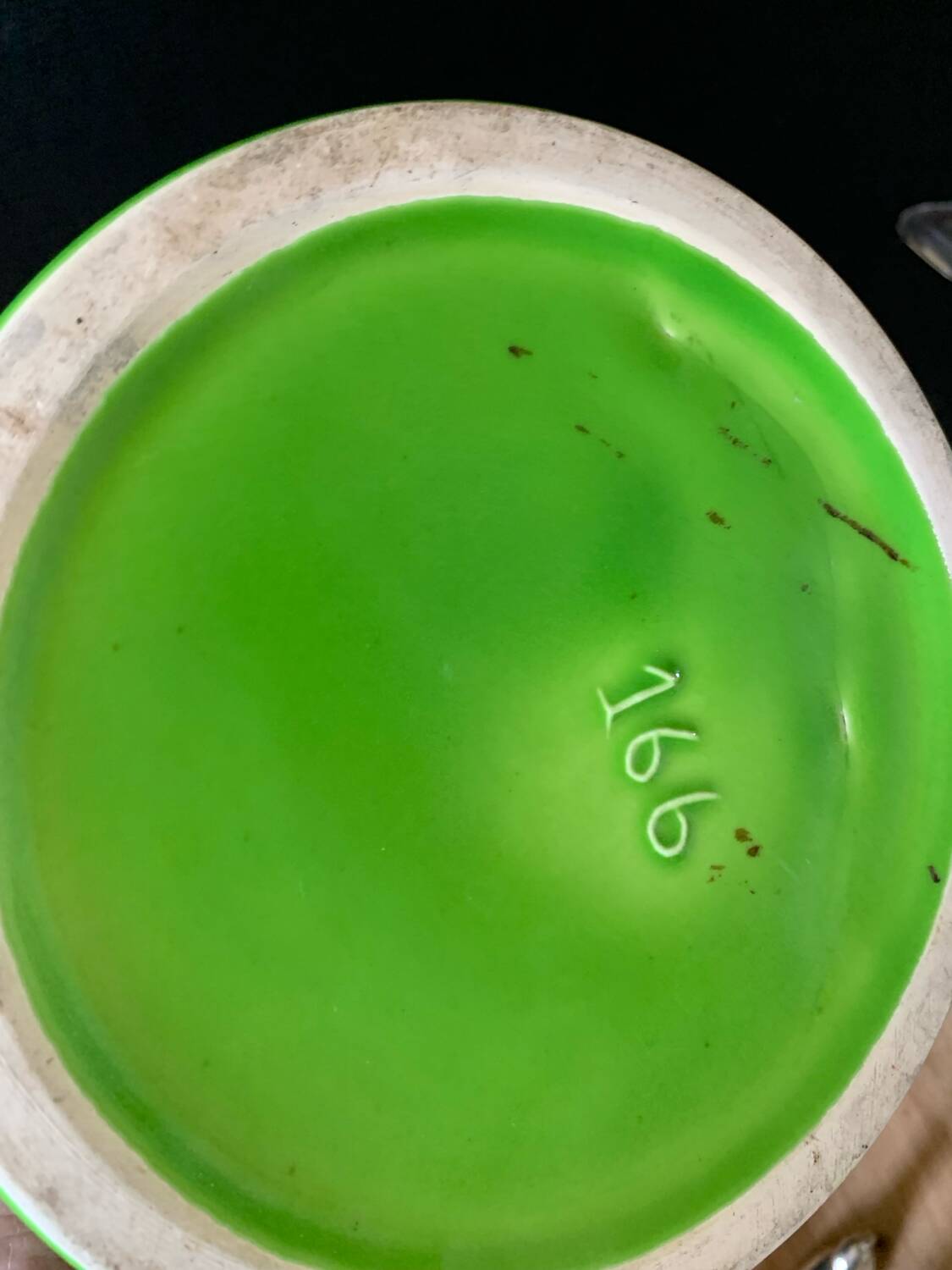 Green ceramic designer vase