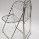 4 chaises pliantes métal chromé années 70