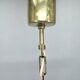 1970s Brass & Pressed Glass Chandelier, Czechoslovakia