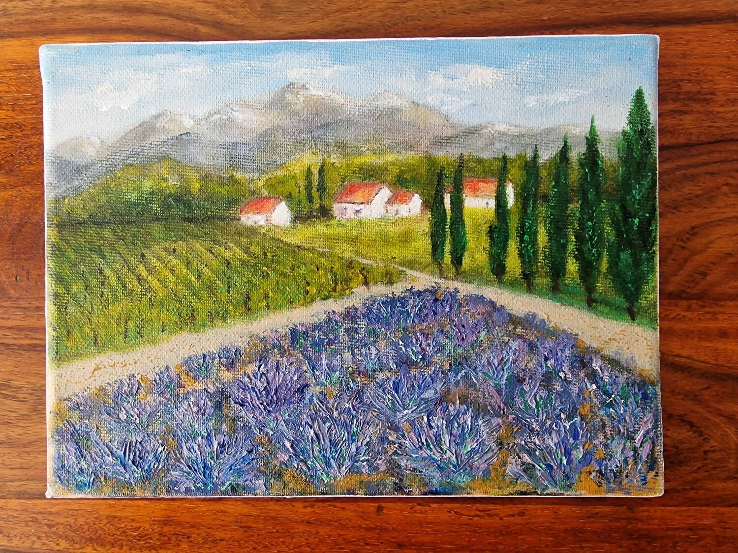Oil painting, Provençal landscape