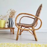 Old rattan child's armchair