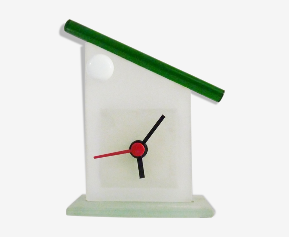Horloge de table vintage en verre de Murano Ragazzi & Co année 80/90