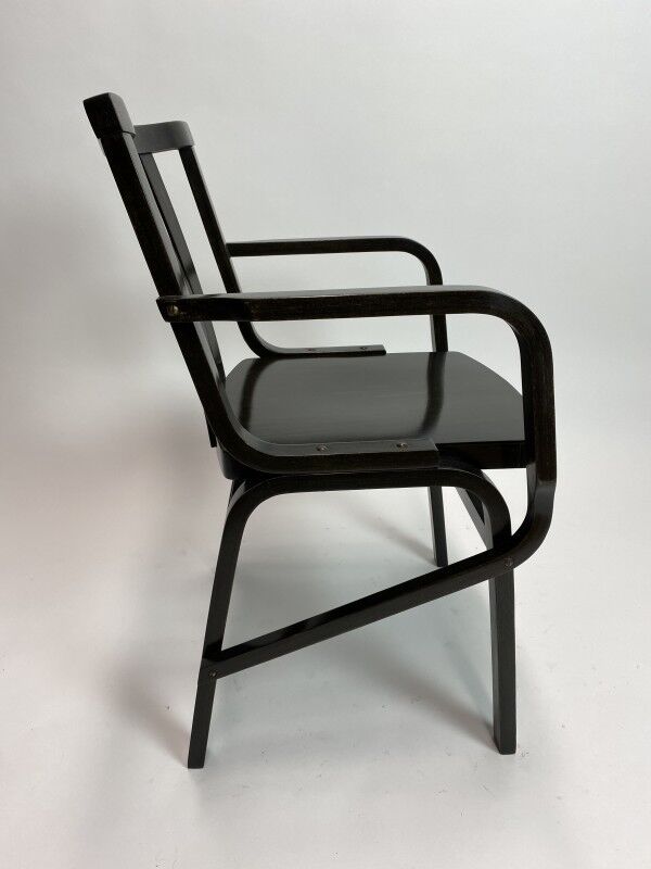 Fauteuils en bois plié noir par Ton