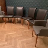 set of 6 (4 chairs and 2 armchairs) "vittoria" by Poltrona Frau.