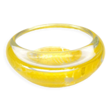 Ashtray in abstract blown glass built - le pontil (nicholas morin) -vintage design 1993