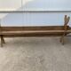 Pair of solid oak wood farmhouse benches 250cm rustic 1900