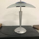Gray lamp with oval frosted glass lampshade