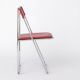 Tamara Folding Chair by Arrben Italy 1970s | Chrome Frame & Red Leather |