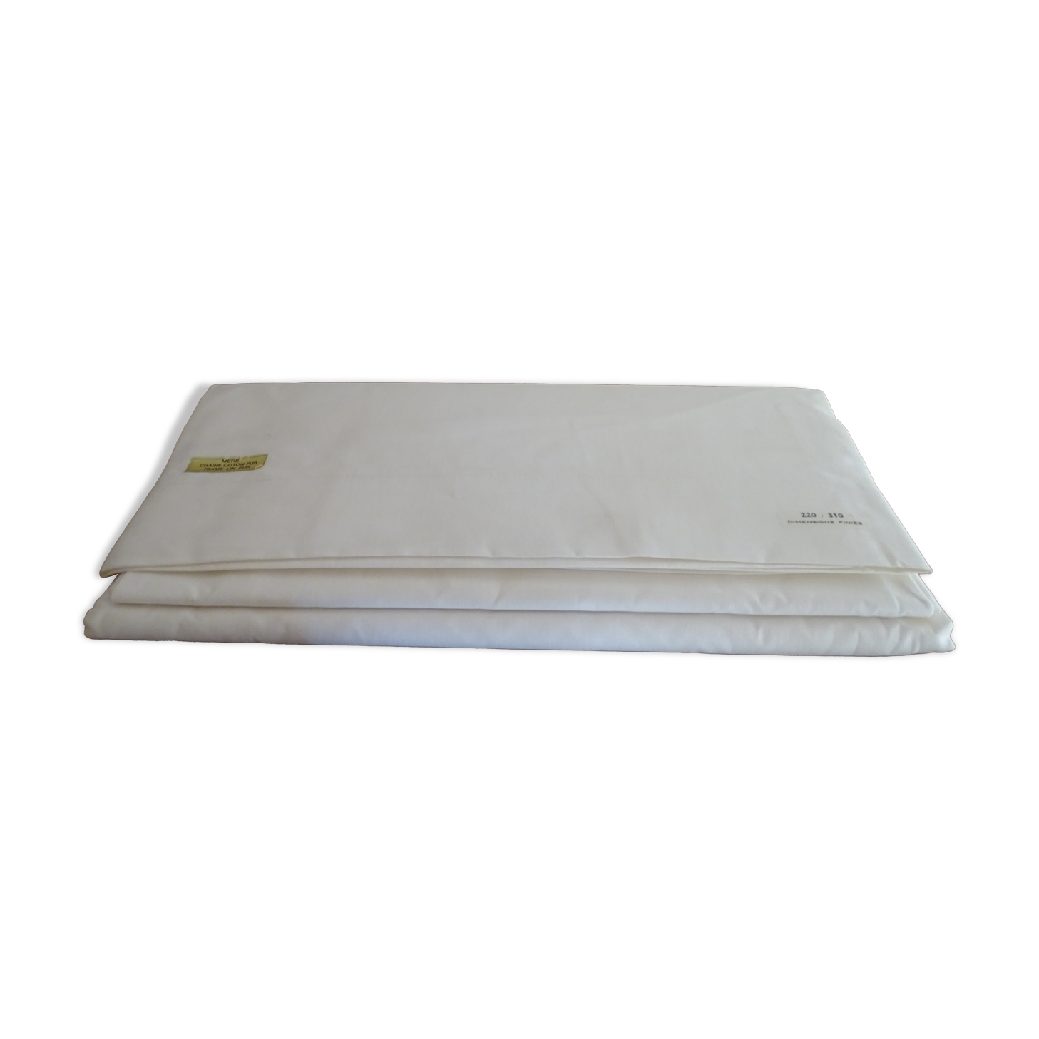 Flat sheet pure weft linen cotton 310 x 220 new period labels