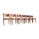 Vintage Danish teak dining chairs by Glostrup, set of 6