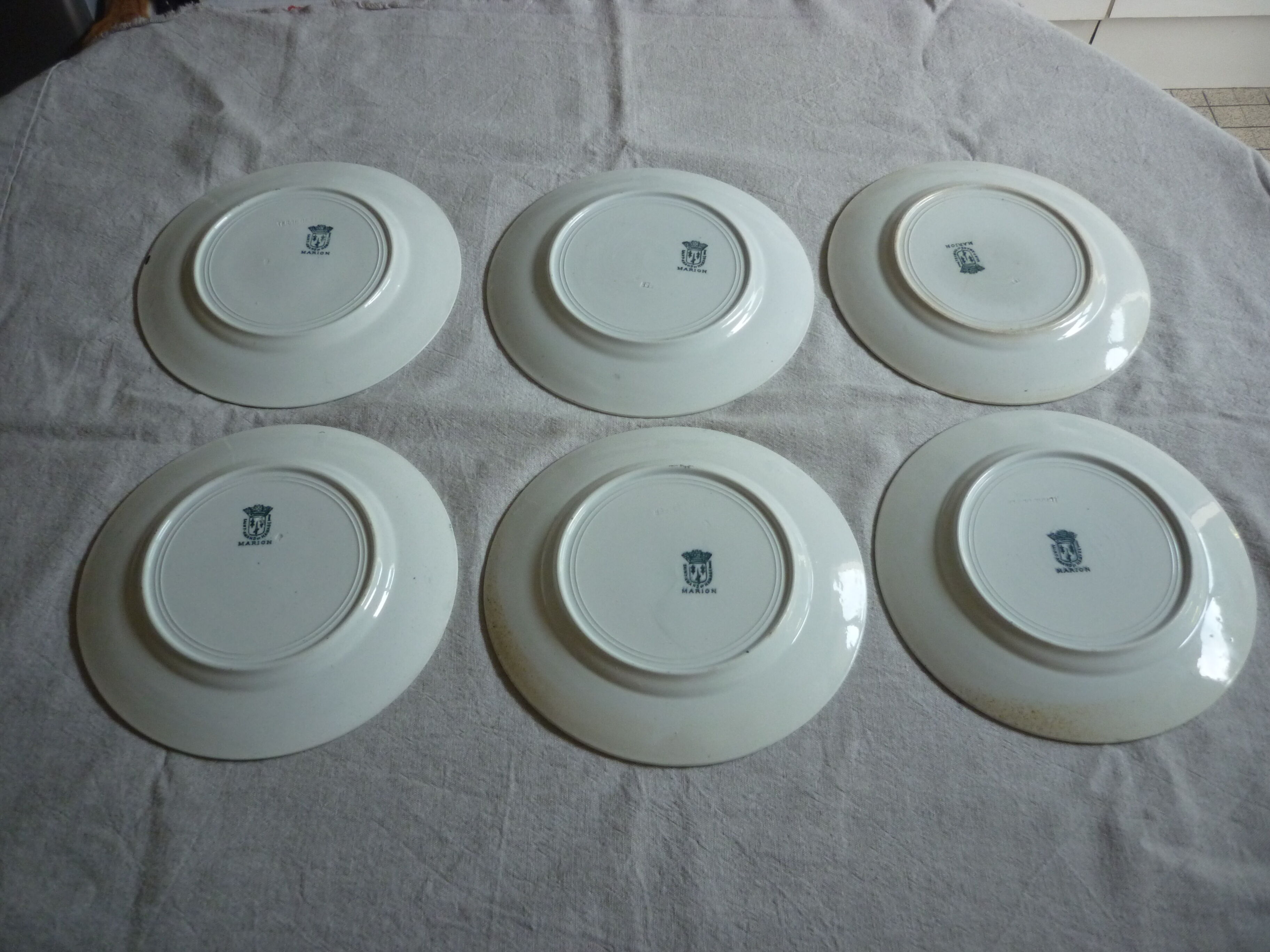 Suite de 6 assiettes a dessert St Amand