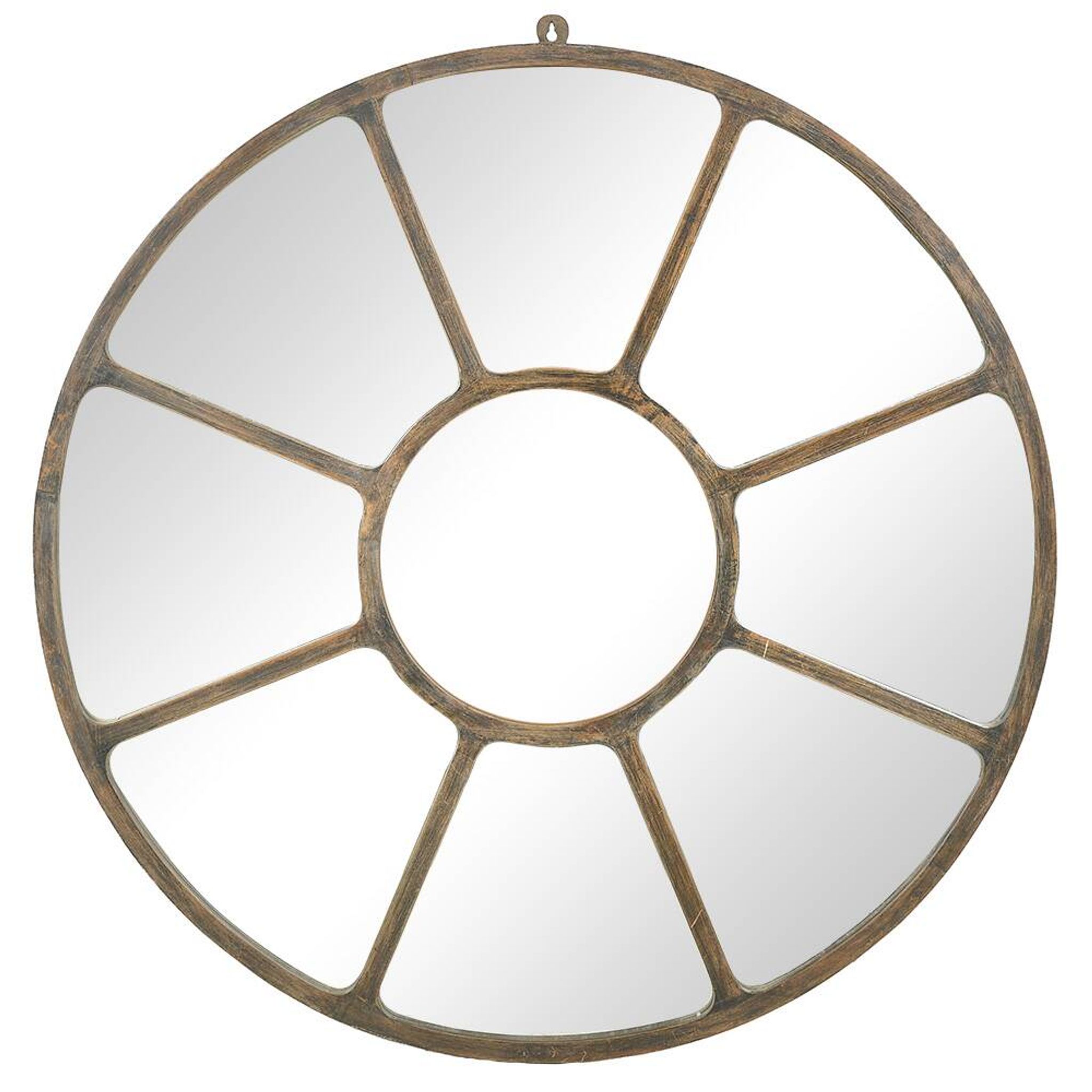 Miroir industriel rond en métal (100cm x 3cm)