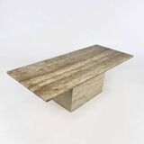 Vintage Travertine Coffee Table, Italy, 1970s