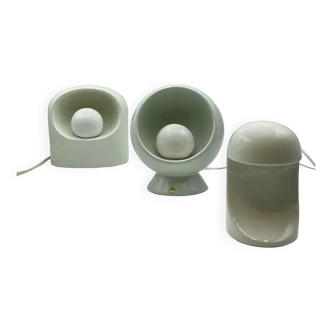 Iconic set of ceramic lamps by SC3 / Gabbianelli, 60s