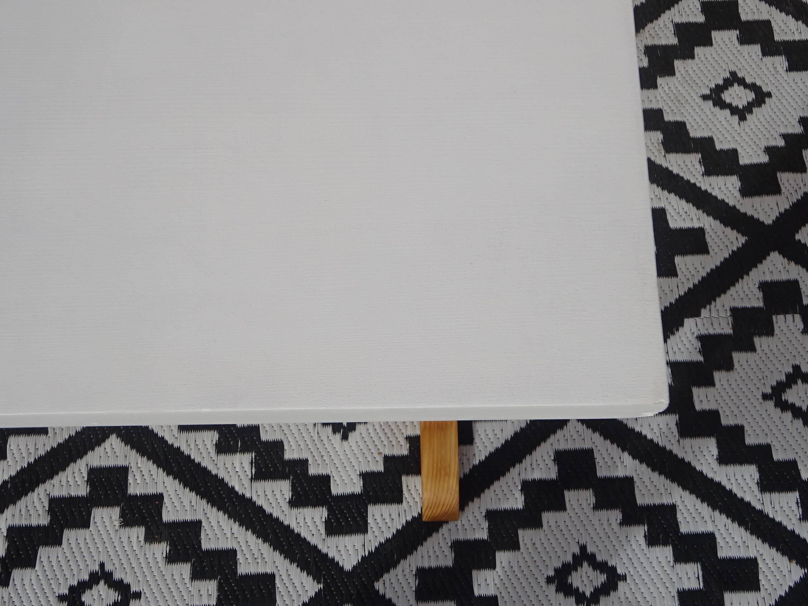 Table made entirely of solid pine, white top.