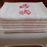 Lot de 6 serviettes de table en coton
