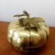 Brass pumpkin box Italy 1970 vintage