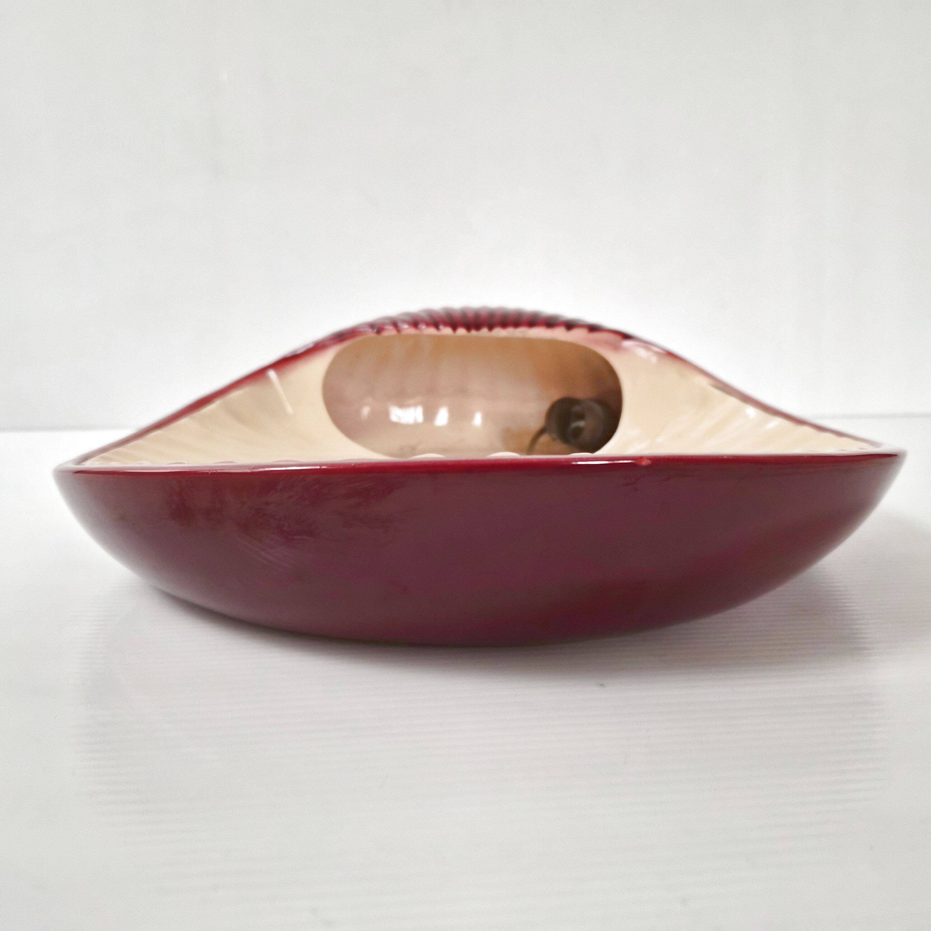 Vintage 1960s seashell wall sconce