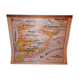 Vidal-Lablache 50s educational wall map