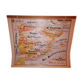 Vidal-Lablache 50s educational wall map