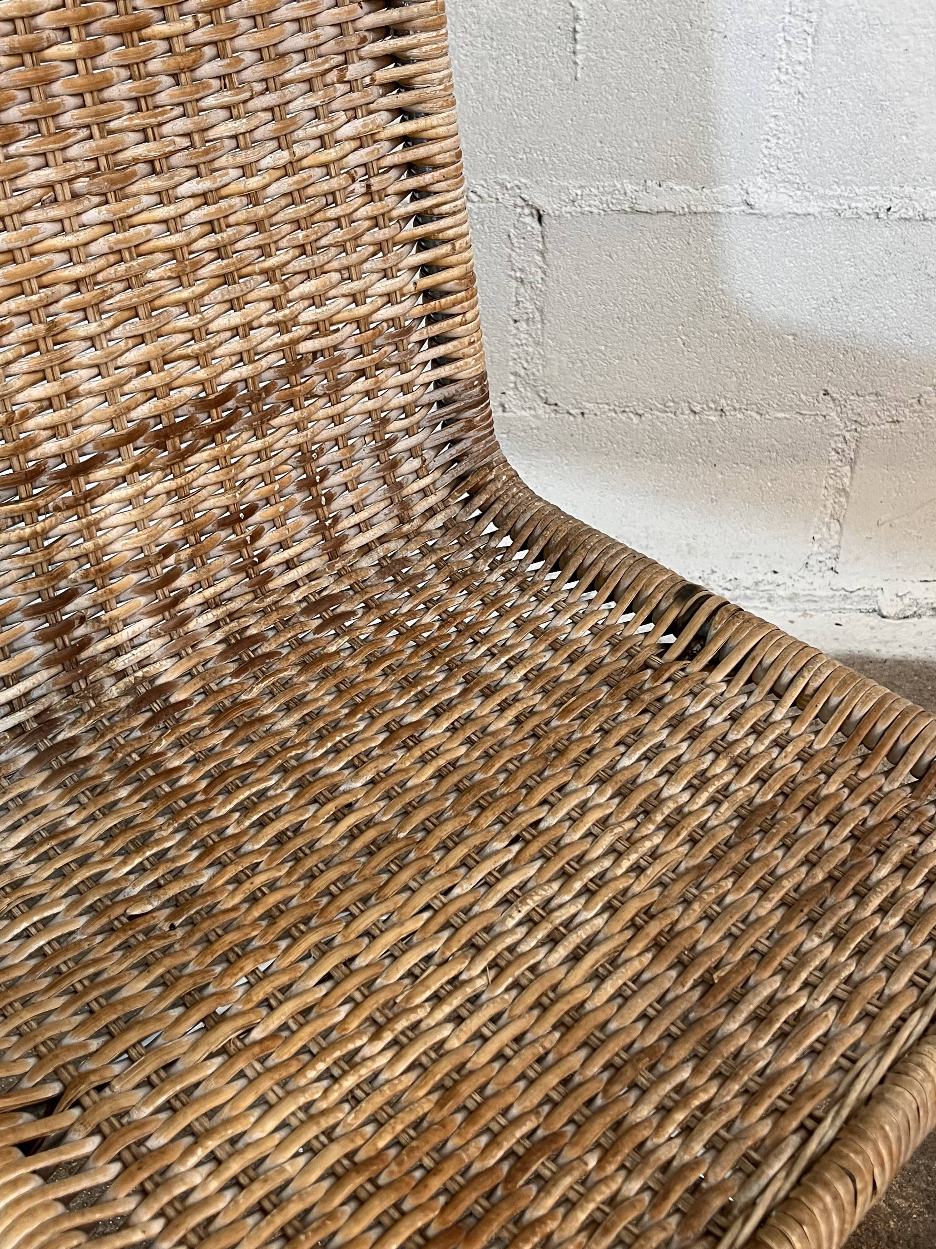 Set of 4 mr10 rattan chairs by mies van der rohe
