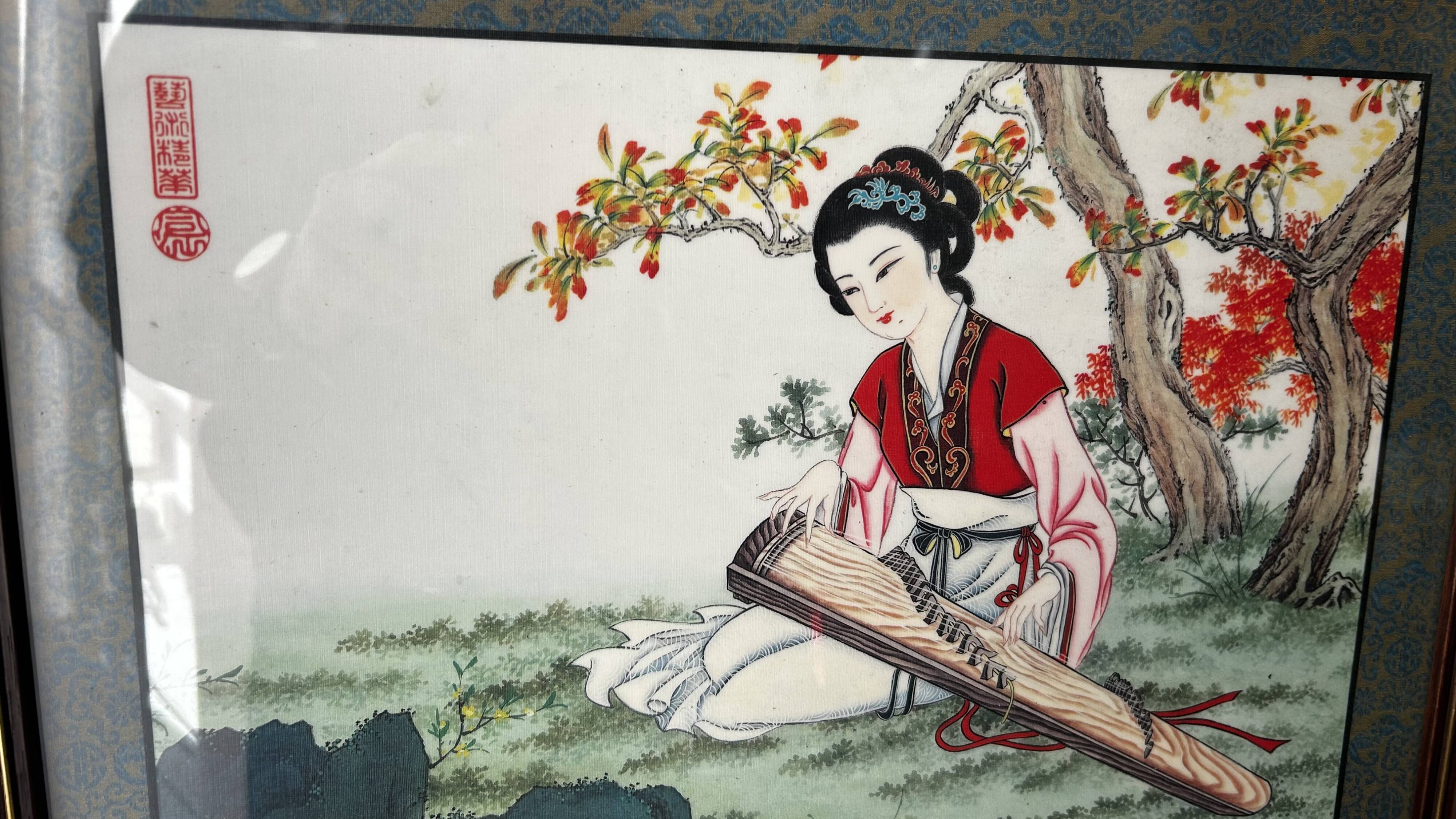 Pairs of Chinese Geisha Wall Panels