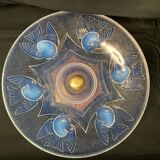 Art Deco bird bowl in opalescent glass, signed circa 1930