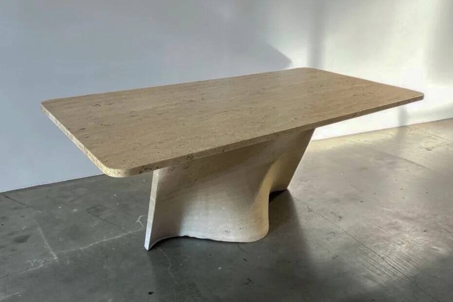 Italian travertine table