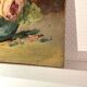 Petite huile sur panneau XXème, Chrysanthèmes