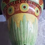 Art-deco vasque lamp in faience