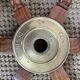 Rudder bar wheel boat in wood and brass "Comptoir des Indes" shelf