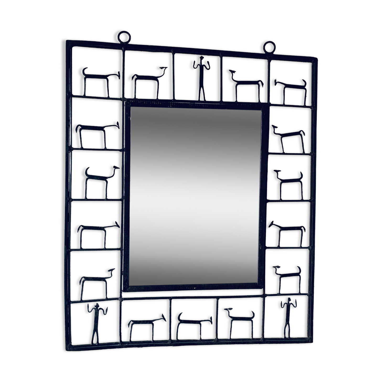 Mirror in ironwork of art