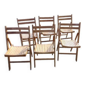Série de 6 chaises pliantes