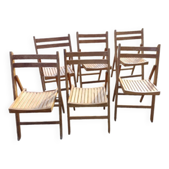 Série de 6 chaises pliantes