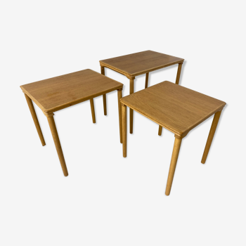 Danish Set Off Nesting Tables by E. W. Bach, 1960s, Set of 3
