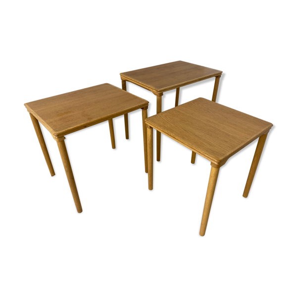 Tables gigognes danoises par E. W. Bach années 1960, Set de 3
