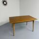 Table de repas à rallonges en hêtre massif design scandinave années 70