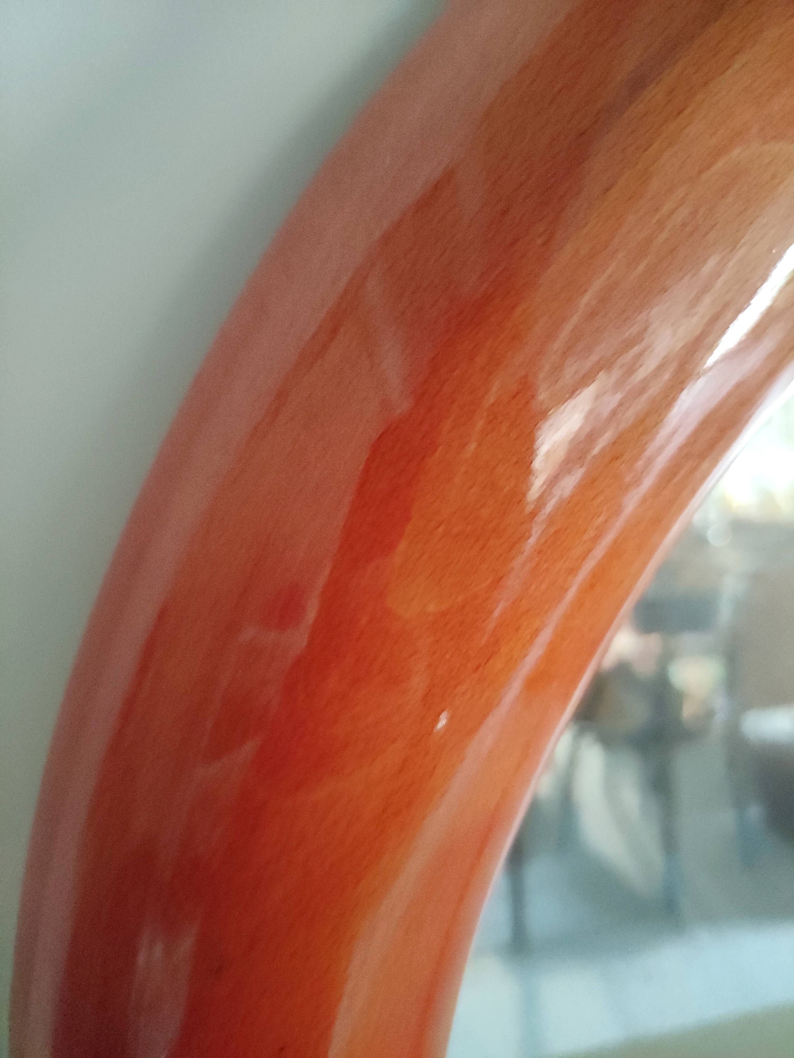 Lacquered wood mirror