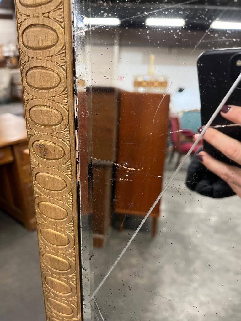 Tall/long vintage mirror with a 'tile' effect