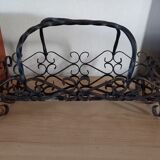 Panier de rangement en fer forgé vintage années 60