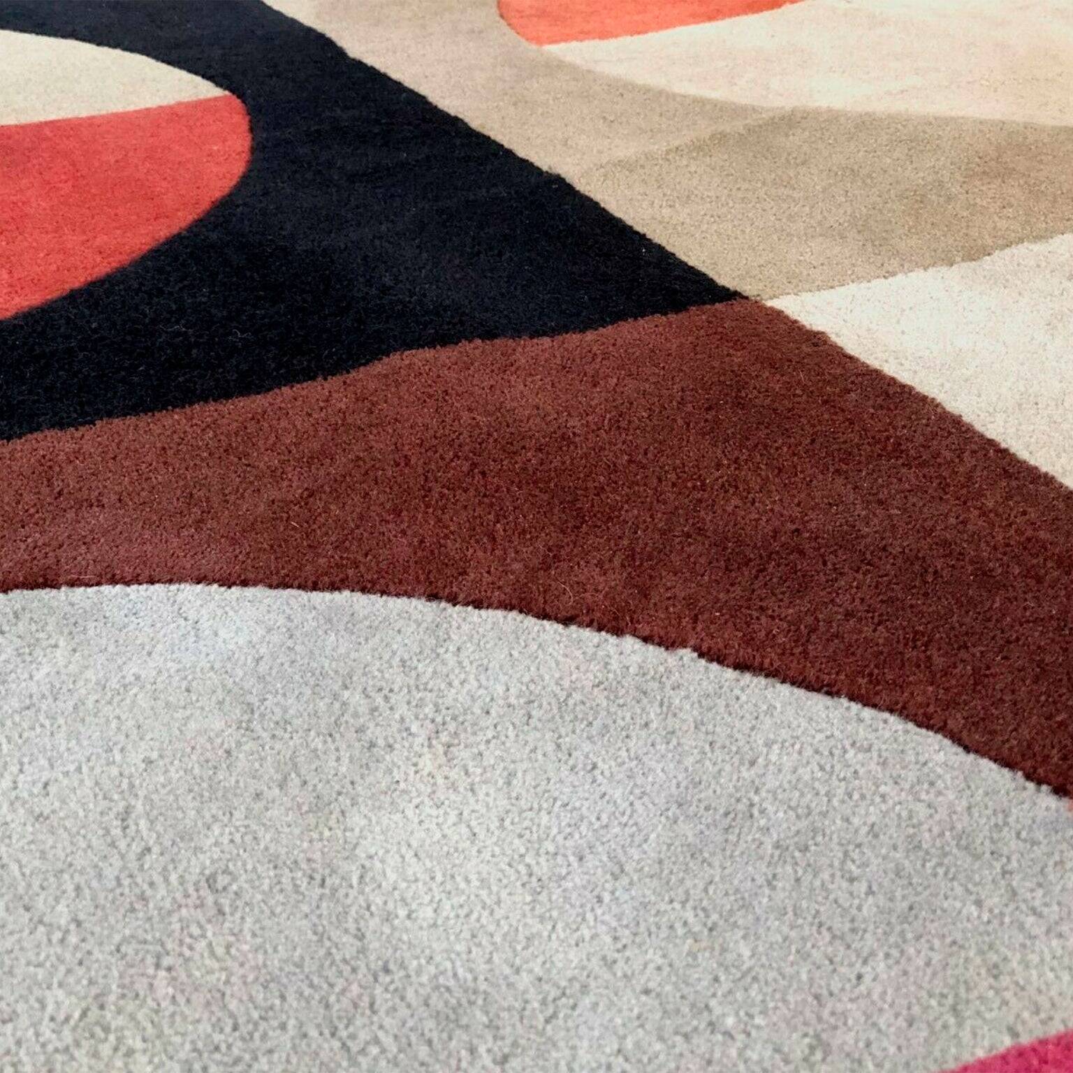Kinetic rug "Bluna" by Kenzo, c.1980