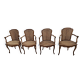 Caned armchairs in Louis XV style