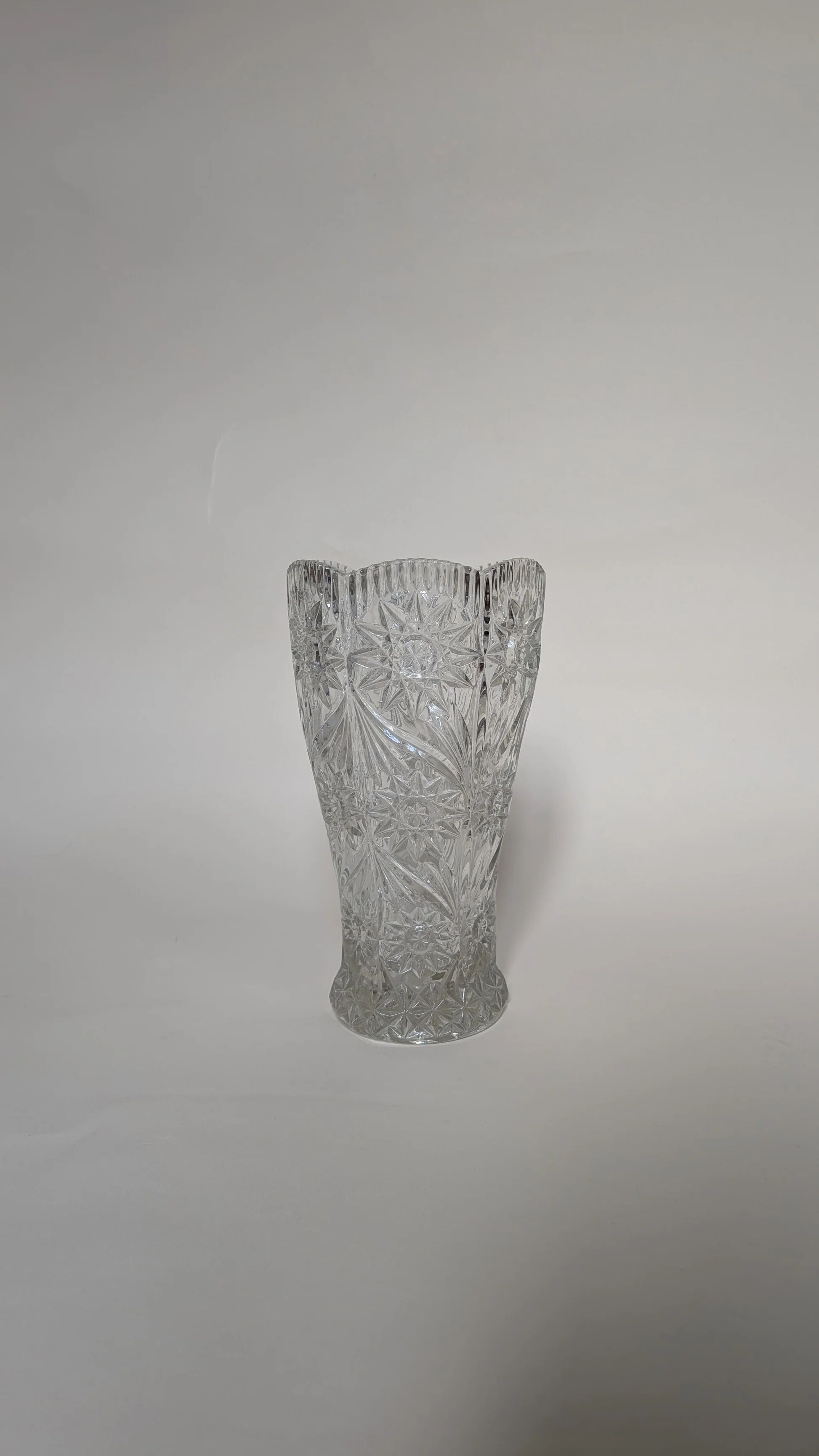 Cut glass vase