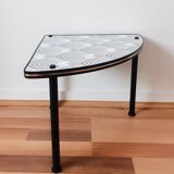 Vintage pedestal table, corner shelf, side table, tripod, 50s