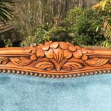 Louis XV-style basket bed and 2 convertible armchairs